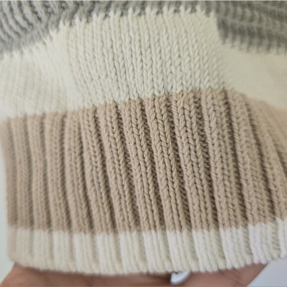 Akris‎ Punto Women's Sz Med Jacquard Cotton Sweater Old Money Minimalist Luxury - Picture 6 of 10